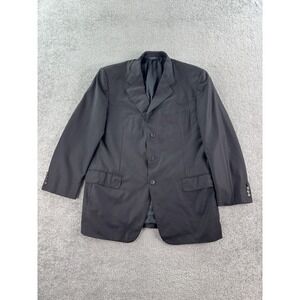 Brooks Brothers Suit Jacket 44 R Black Wool Loro Piana Golden Fleece Italy